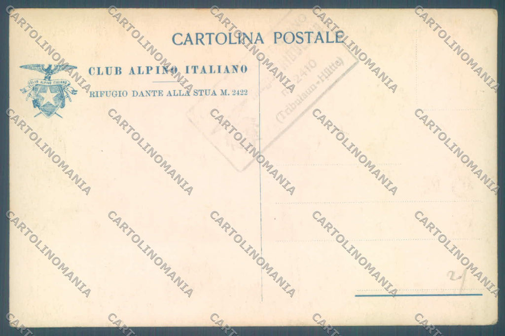 Bolzano Rifugio Dante alla Stua Cai STRAPPINO Foto cartolina ZC4929 – retro