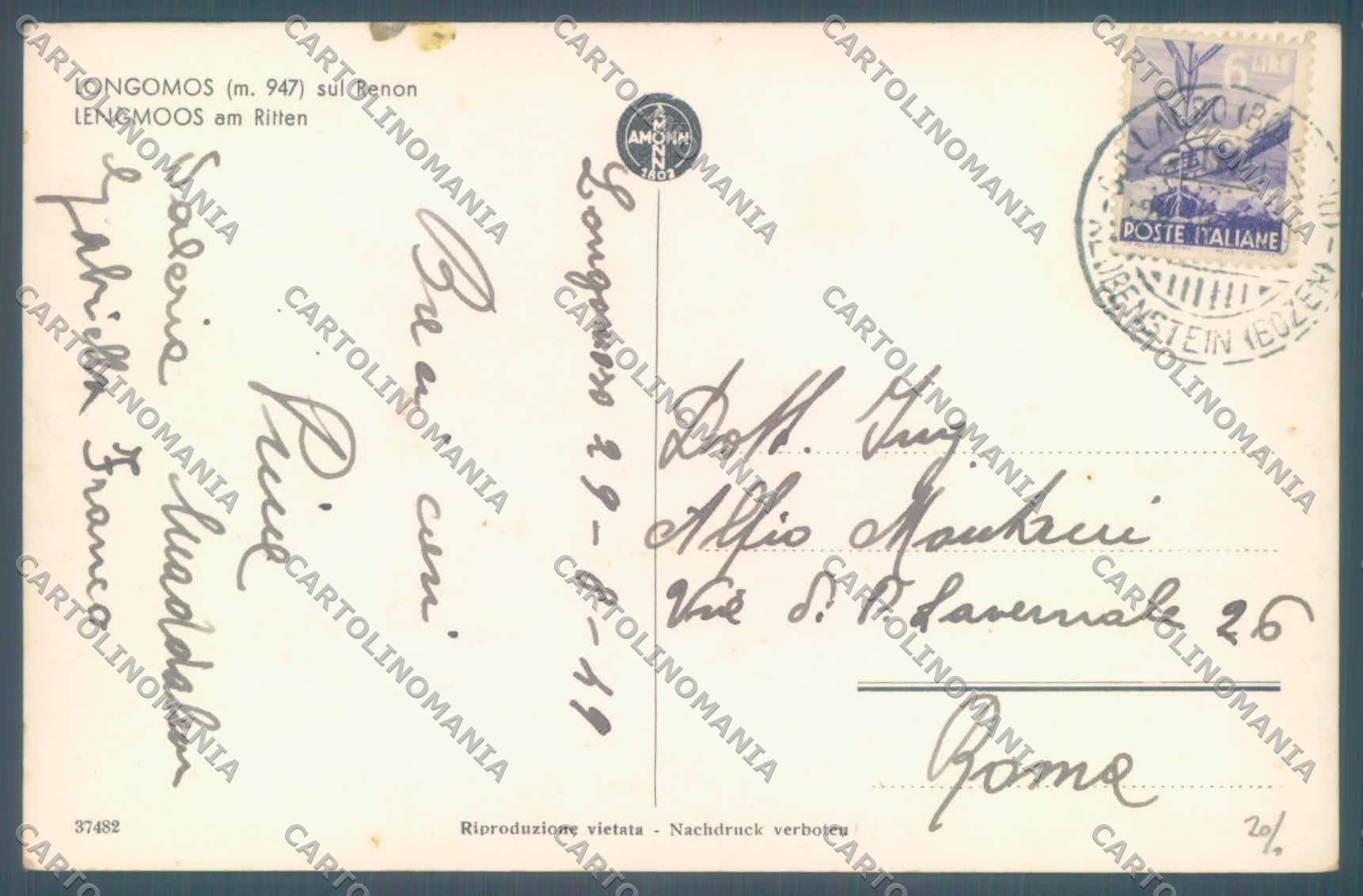 Bolzano Renon Longomos Foto cartolina ZC4946 – retro
