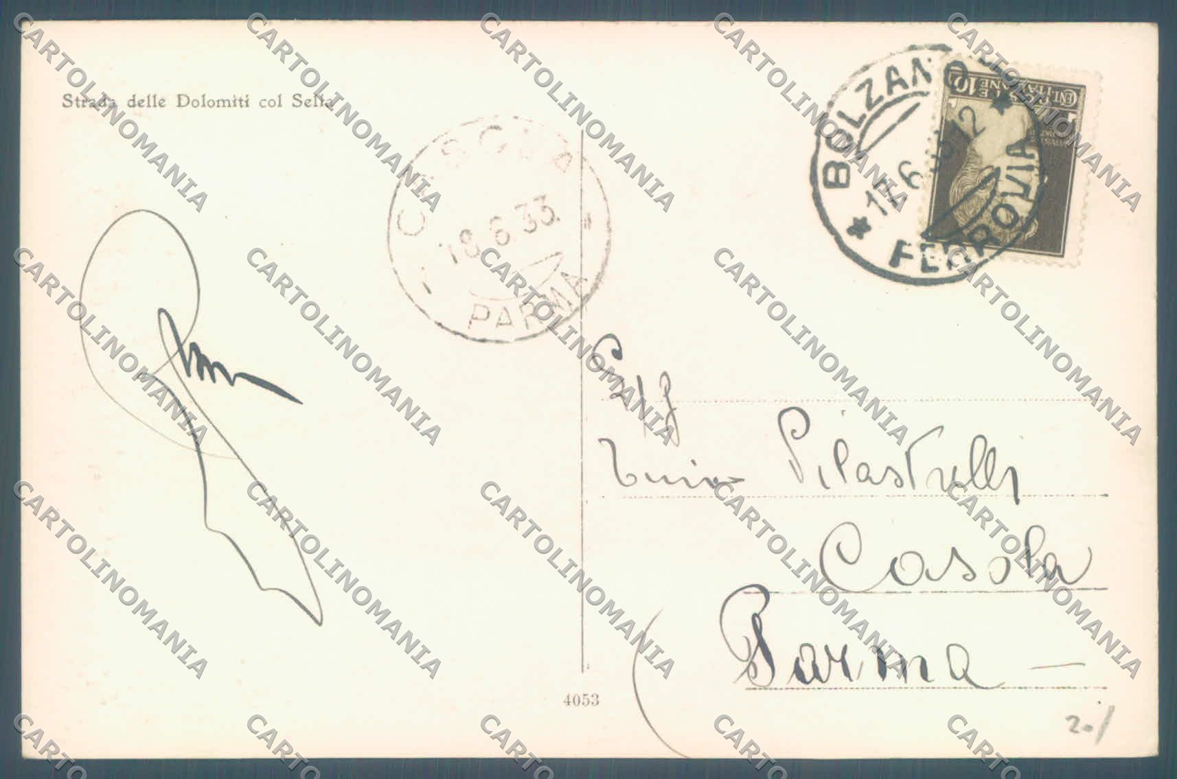 Bolzano Gruppo Sella Foto cartolina ZC4947 – retro