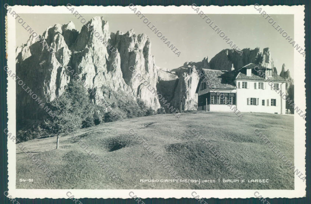 Trento Rifugio Ciampedie Dirupi di Larsec Foto cartolina ZC4954 – fronte