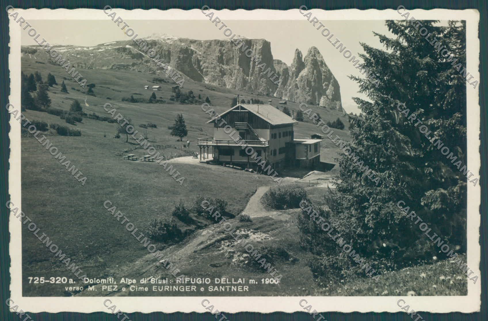 Bolzano Alpe di Siusi Rifugio Dellai Euringer Santner Foto cartolina ZC4959 – fronte