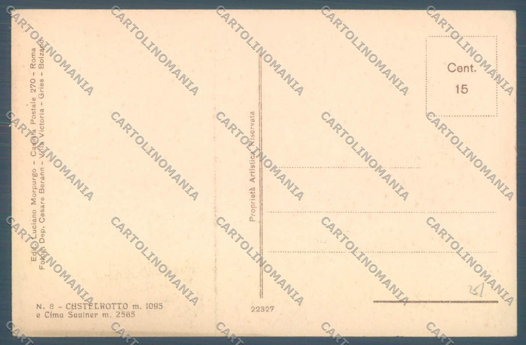Bolzano Castelrotto cartolina ZC4982 – retro