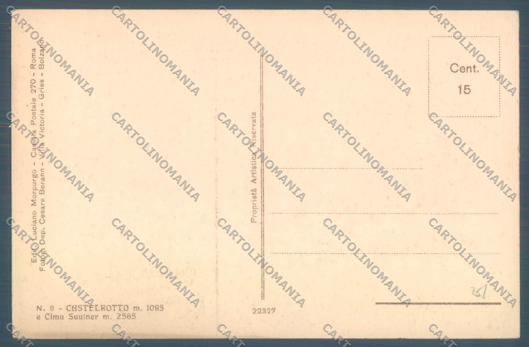 Bolzano Castelrotto cartolina ZC4982 – retro