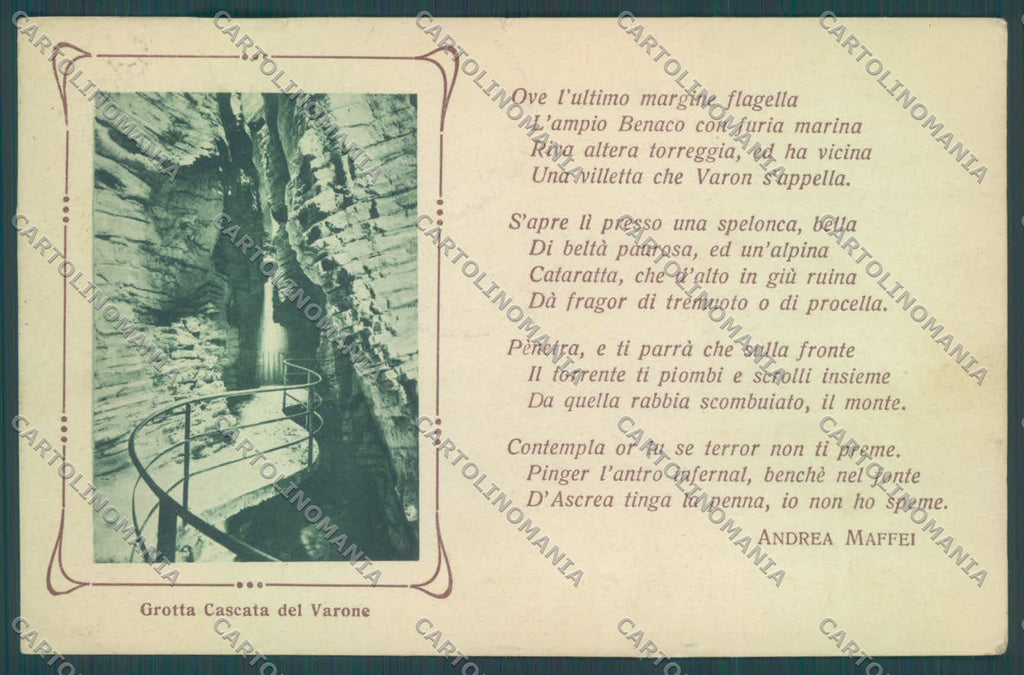 Trento Riva Lago di Garda Cascata del Varone STRAPPINIMaffei cartolina ZC5107 – fronte