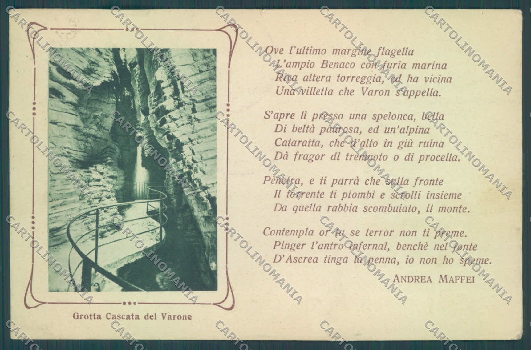 Trento Riva Lago di Garda Cascata del Varone STRAPPINIMaffei cartolina ZC5107 – fronte