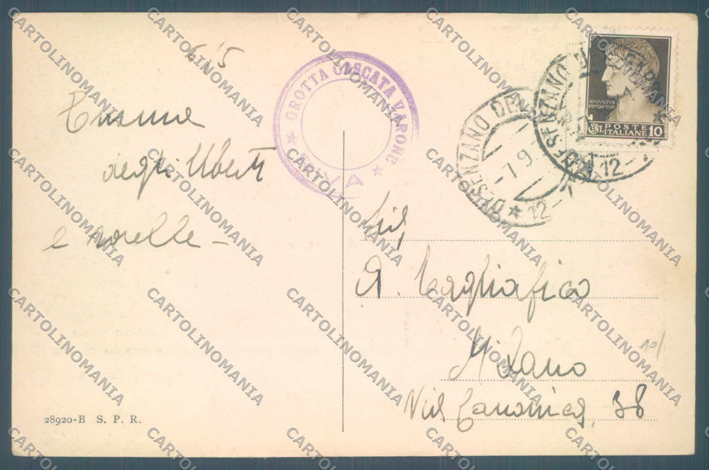Trento Riva Lago di Garda Cascata del Varone STRAPPINIMaffei cartolina ZC5107 – retro