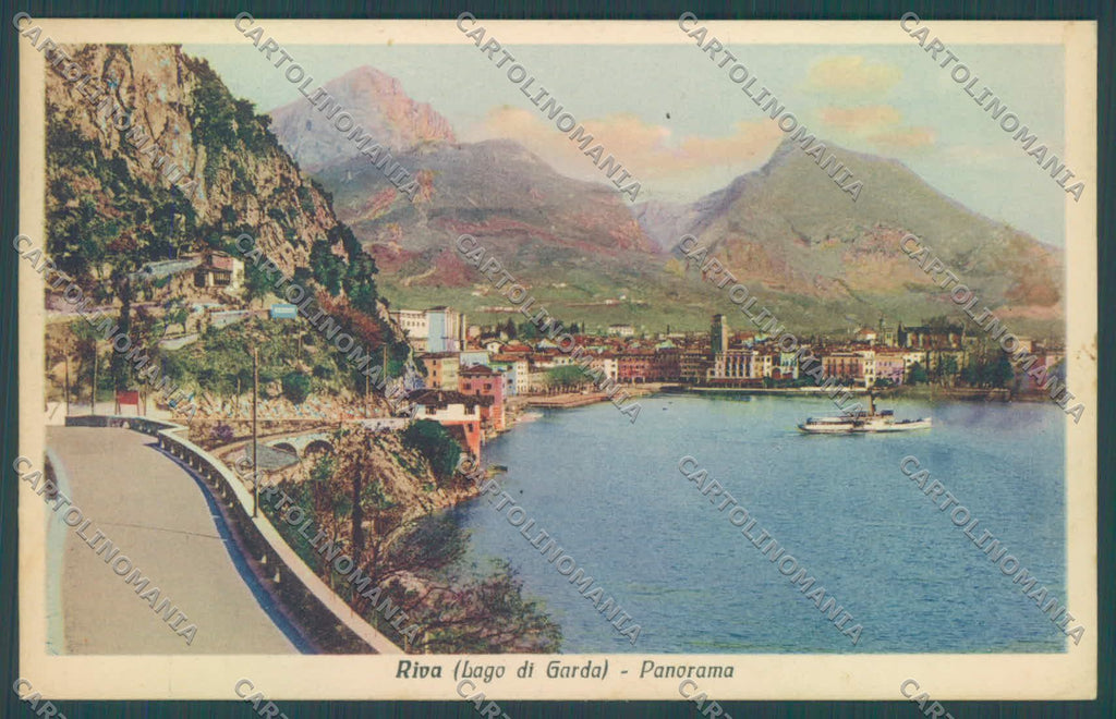 Trento Riva Lago di Garda Battello PIEGA cartolina ZC5122 – fronte