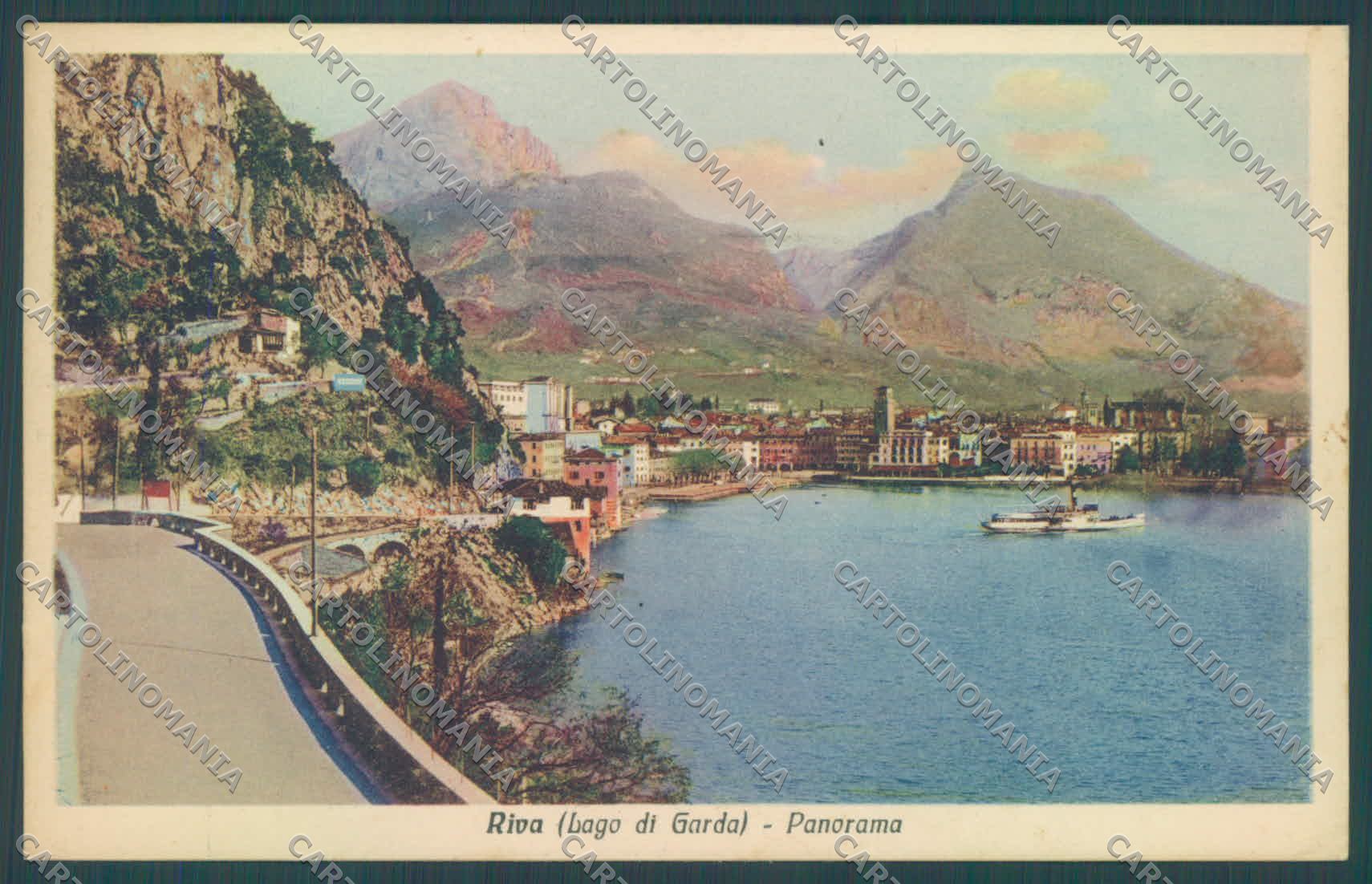 Trento Riva Lago di Garda Battello PIEGA cartolina ZC5122 – fronte