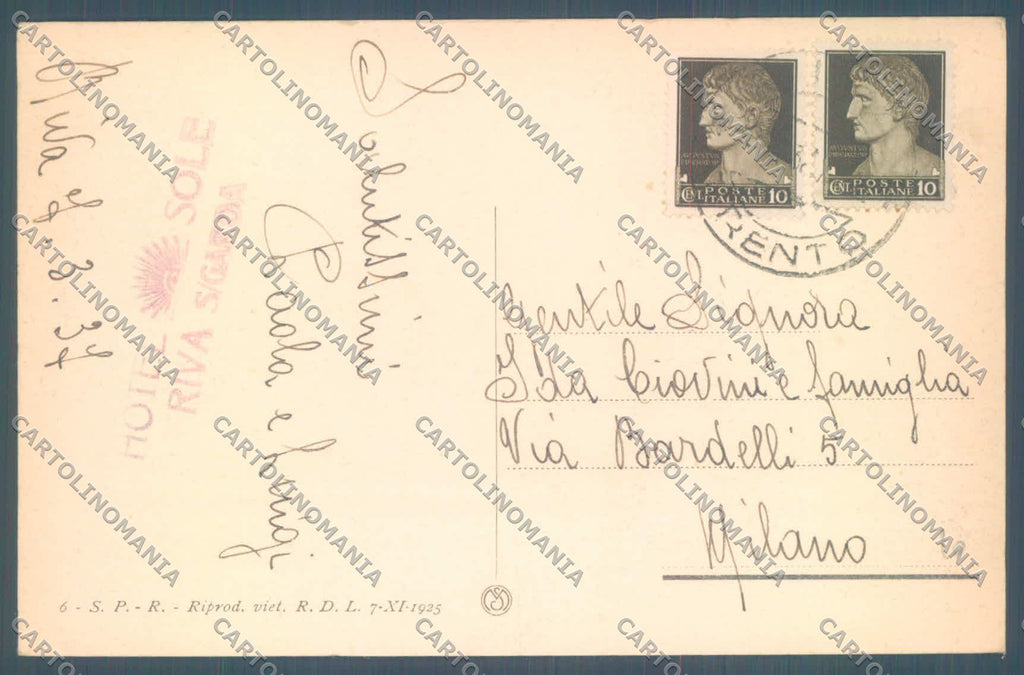 Trento Riva Lago di Garda Battello cartolina ZC5126 – retro