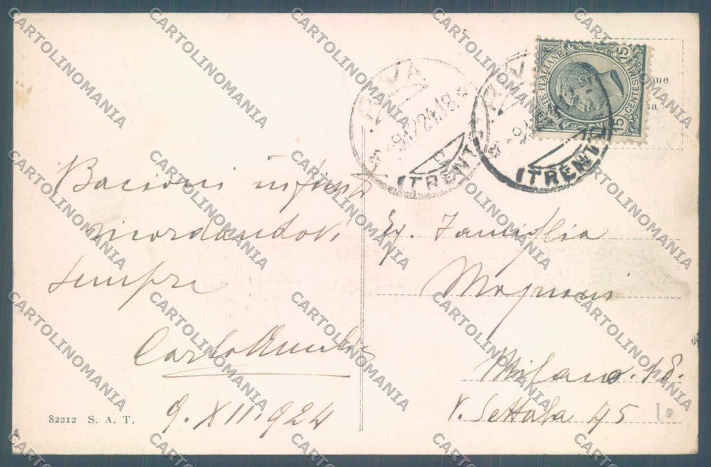 Trento Riva Lago di Garda Monte Stivo cartolina ZC5129 – retro