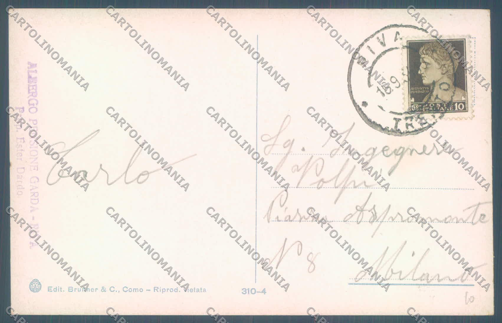 Trento Riva Lago di Garda Battello cartolina ZC5146 – retro