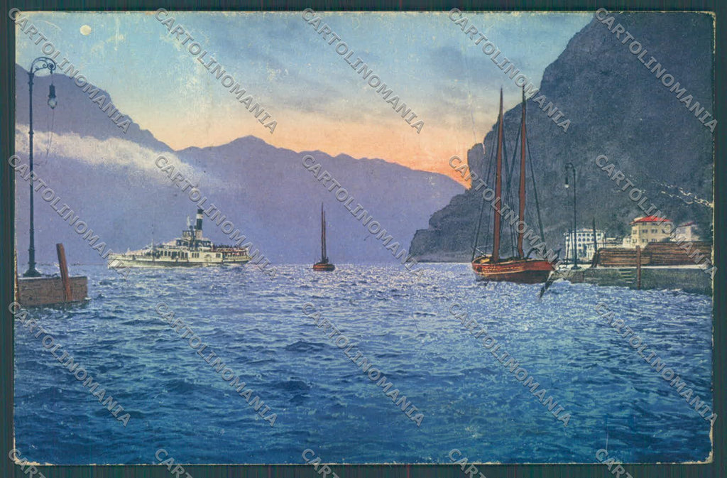 Trento Riva Lago di Garda Battello ABRASA cartolina ZC5157 – fronte