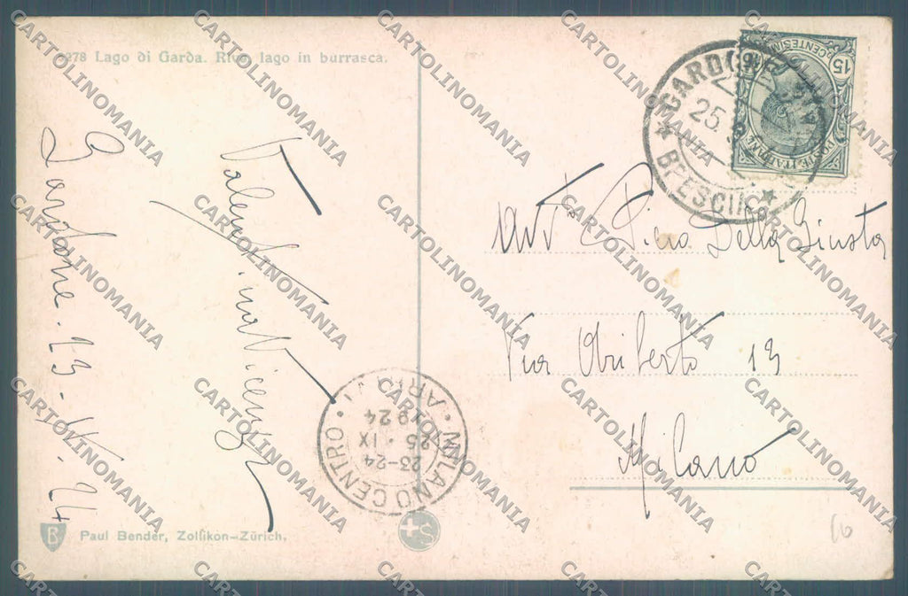 Trento Riva Lago di Garda Battello ABRASA cartolina ZC5157 – retro