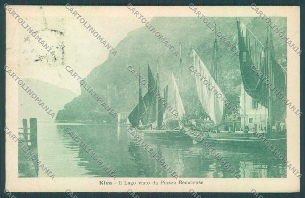 Trento Riva Lago di Garda Piazza Benacense ANGOLINO SCOLLATO cartolina ZC5223 – fronte