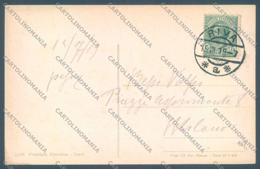 Trento Riva Lago di Garda Piazza Benacense ANGOLINO SCOLLATO cartolina ZC5223 – retro