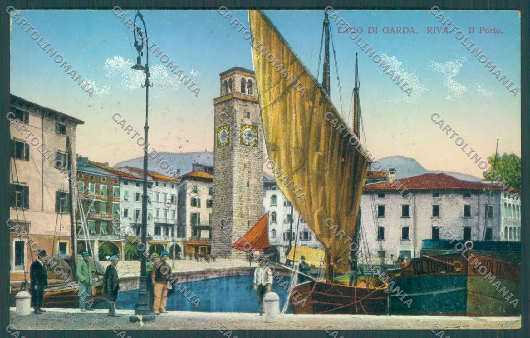 Trento Riva Lago di Garda Barca PIEGA cartolina ZC5283 – fronte