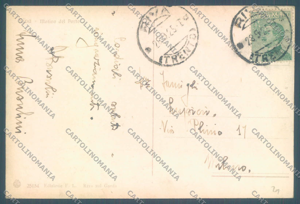 Trento Riva Lago di Garda Barche cartolina ZC5284 – retro