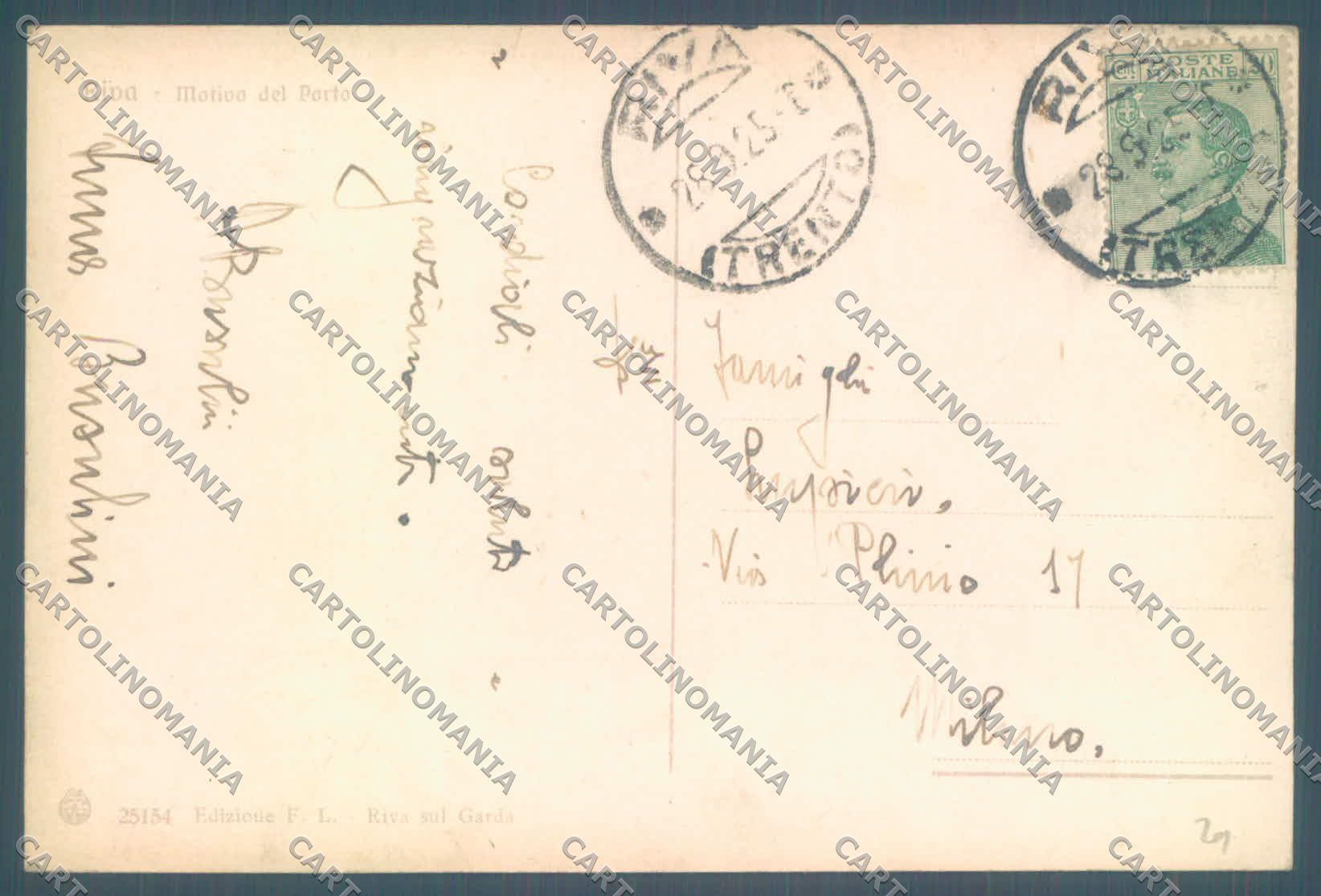 Trento Riva Lago di Garda Barche cartolina ZC5284 – retro