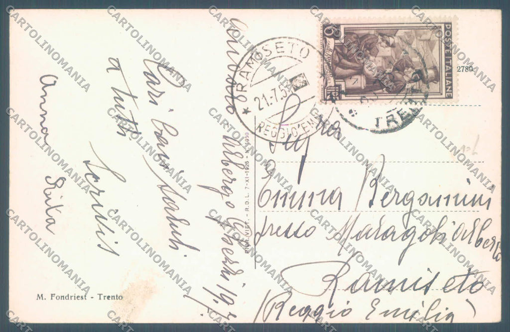 Trento Andalo Dolomiti di Brenta cartolina ZC5311 – retro