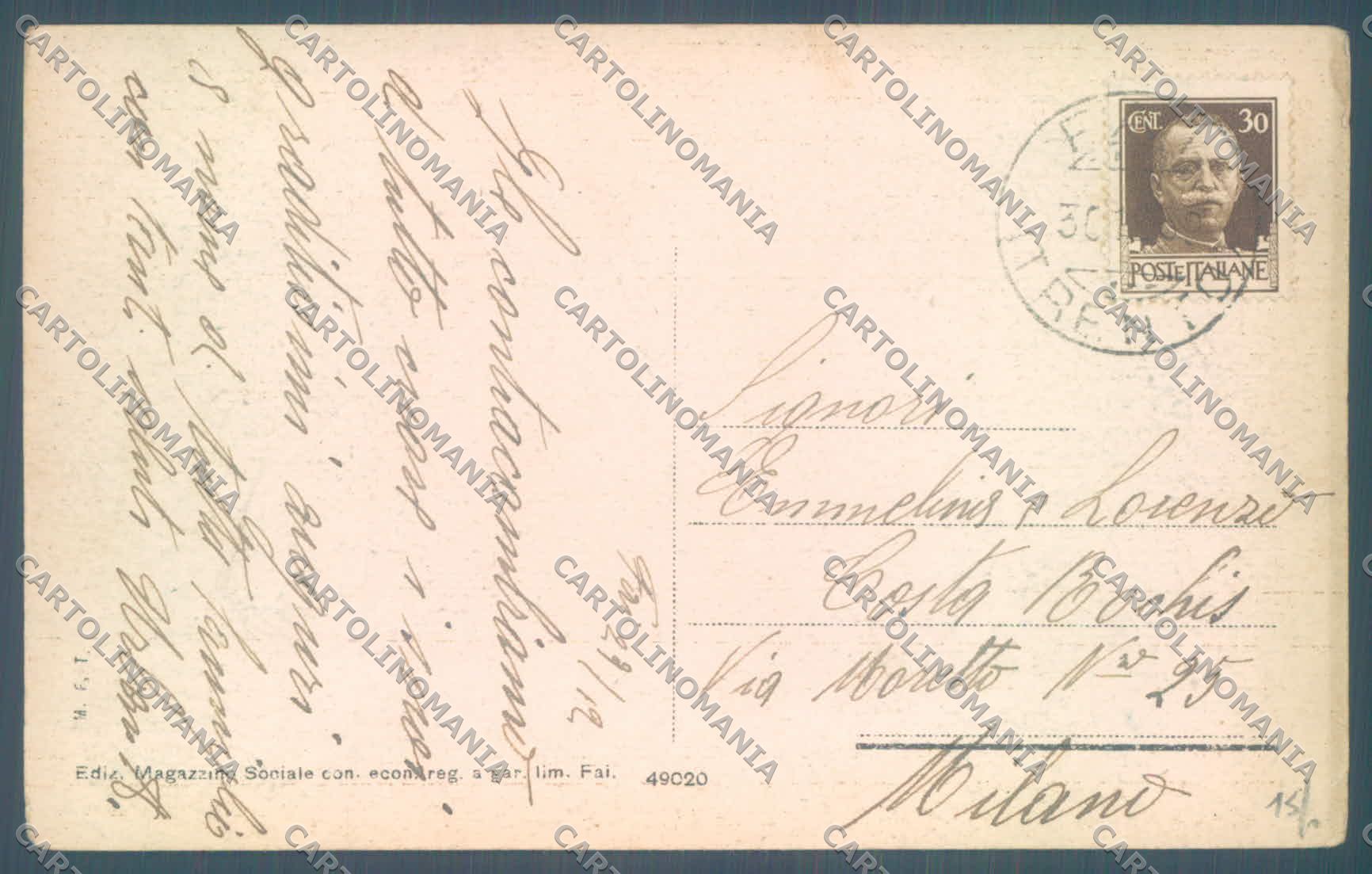 Trento Fai PIEGHINE cartolina ZC5335 – retro