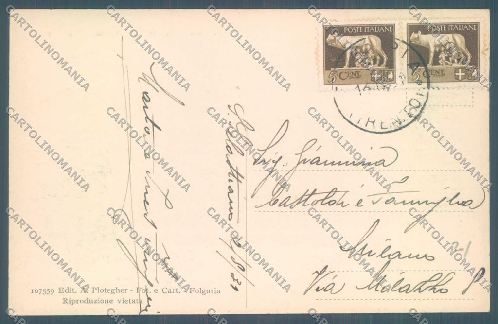 Trento Folgaria San Sebastiano di cartolina ZC5357 – retro