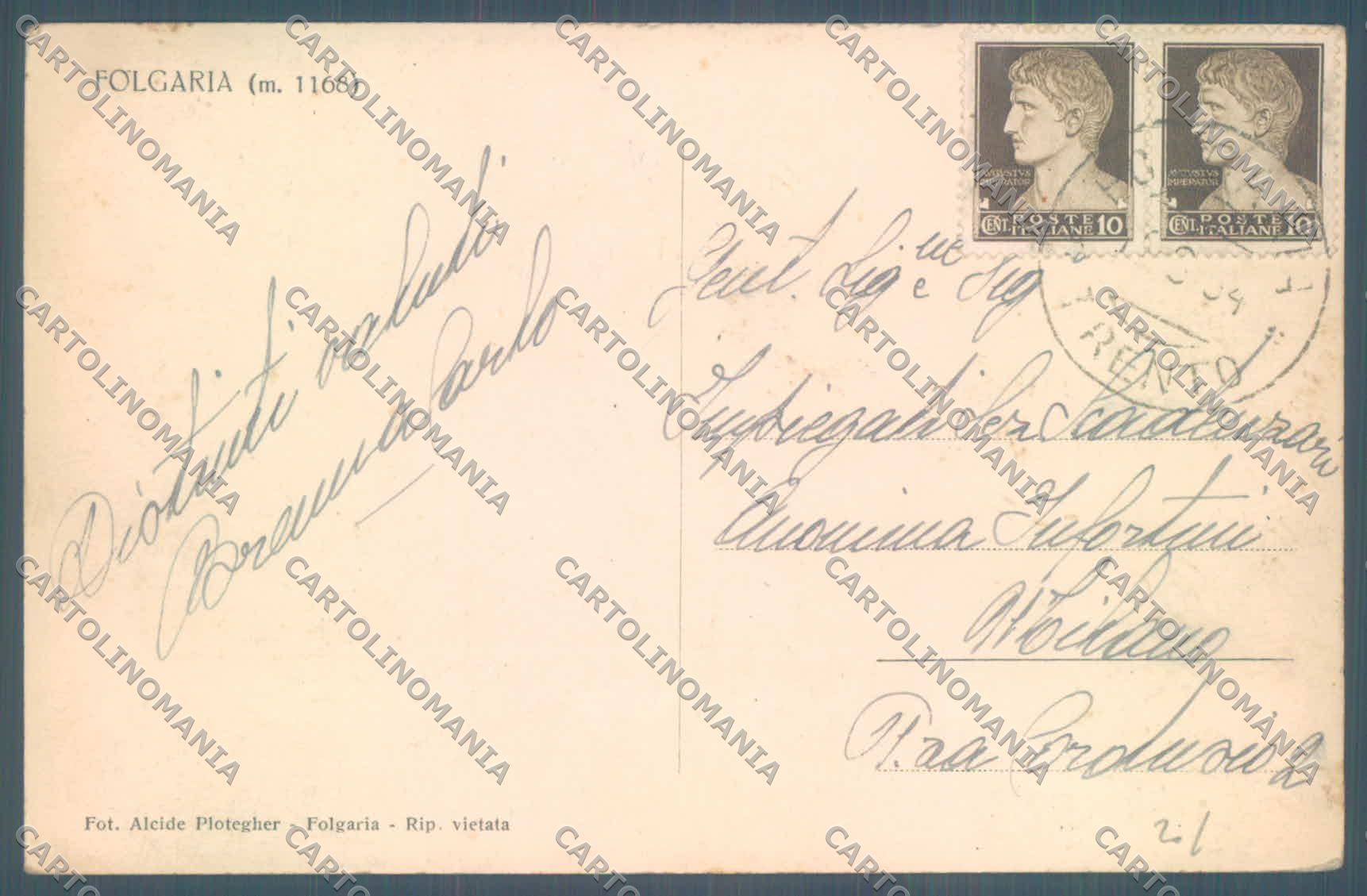 Trento Folgaria Foto cartolina ZC5358 – retro