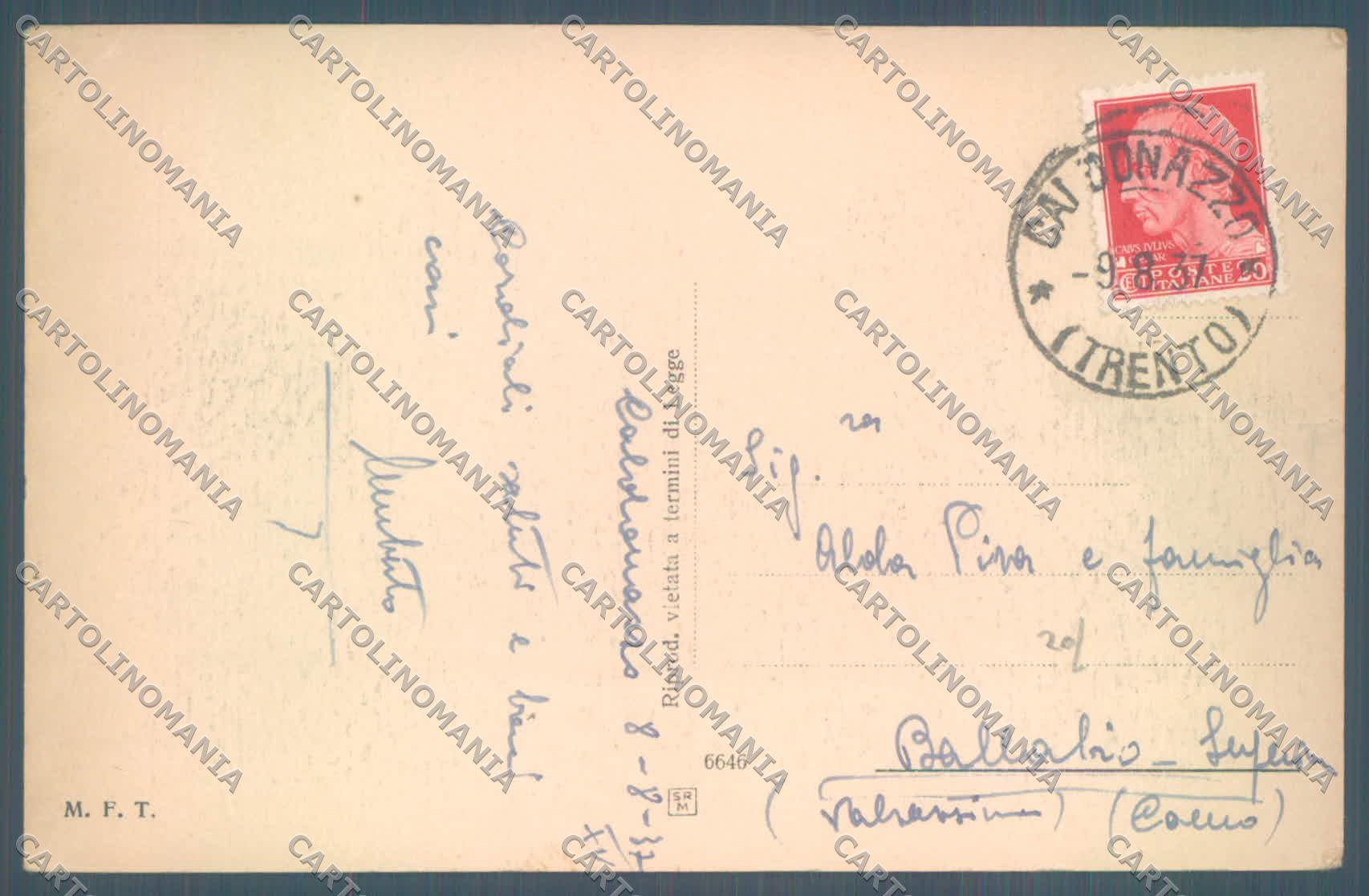 Trento Caldonazzo PIEGHINE cartolina ZC5367 – retro