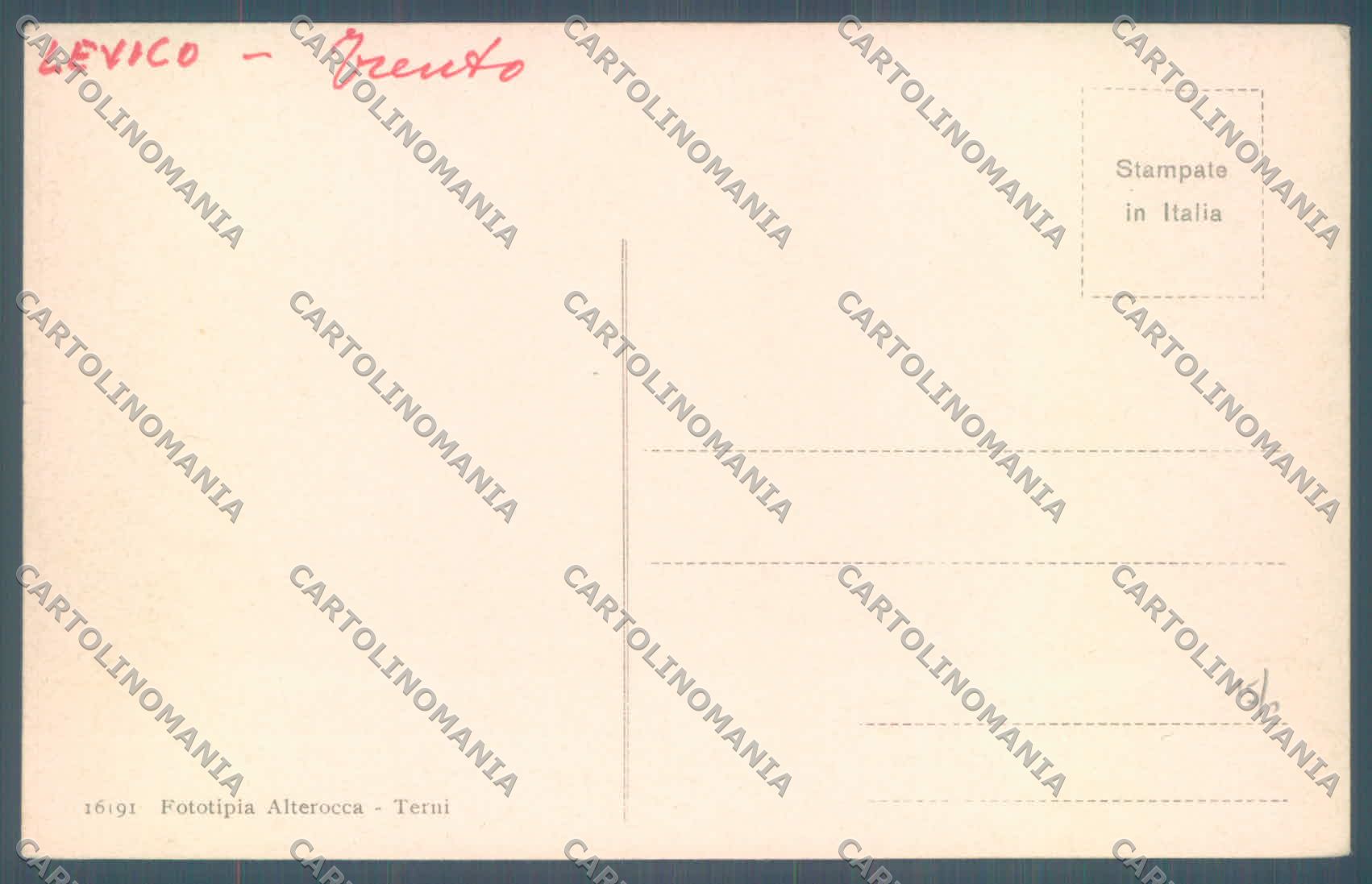 Trento Levico Vetriolo cartolina ZC5381 – retro