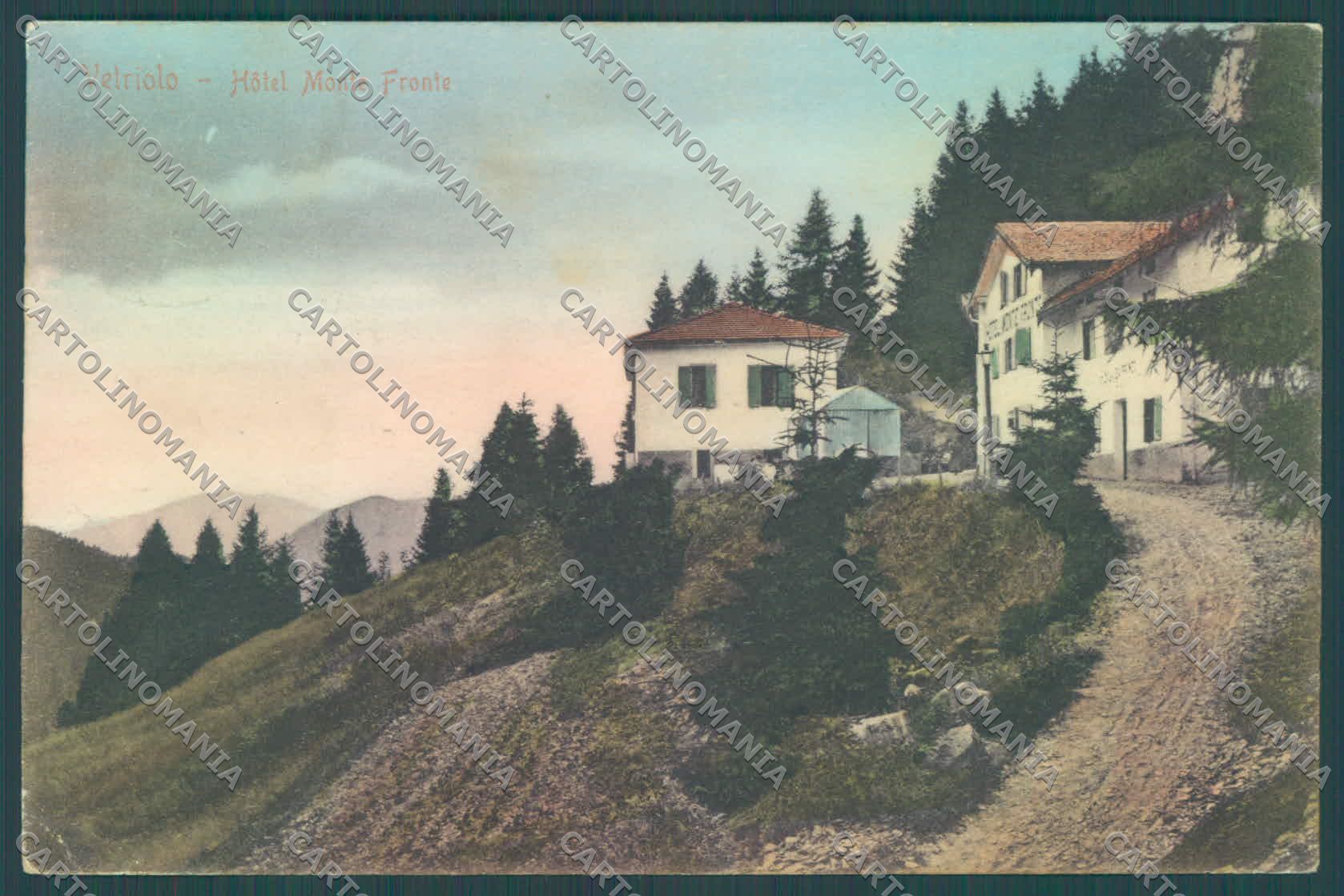 Trento Levico Vetriolo Monte Fronte PIEGHINE cartolina ZC5391 – fronte