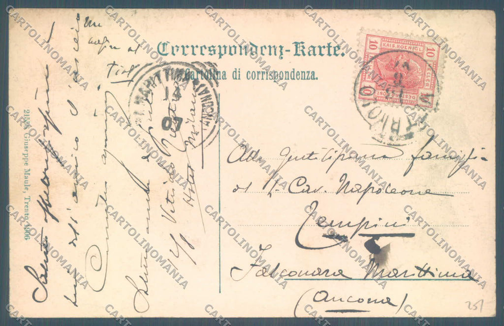 Trento Levico Vetriolo cartolina ZC5392 – retro