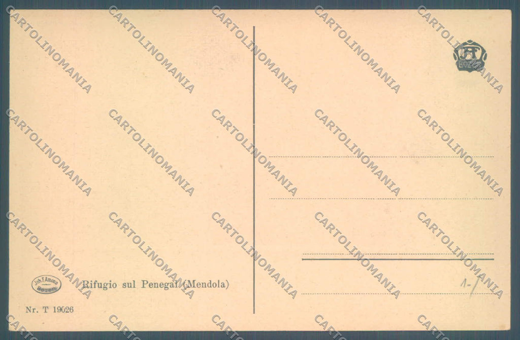 Trento Mendola Rifugio sul Penegal cartolina ZC5441 – retro