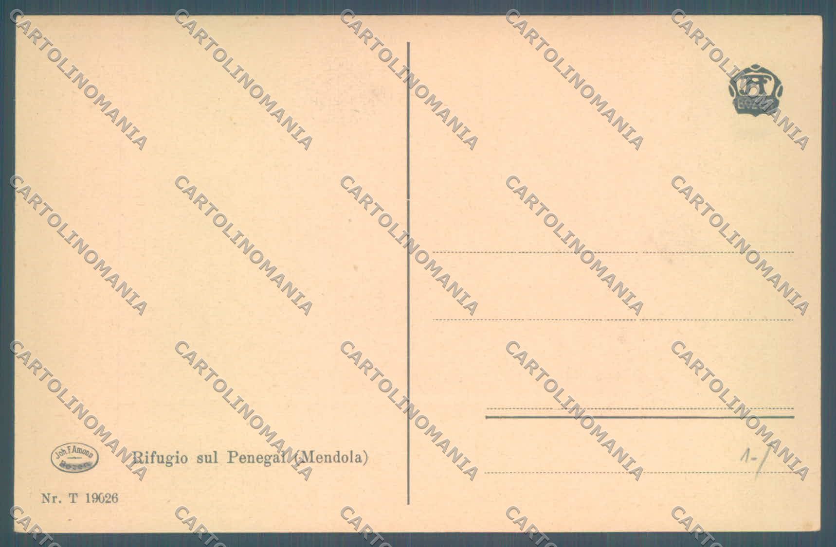 Trento Mendola Rifugio sul Penegal cartolina ZC5441 – retro