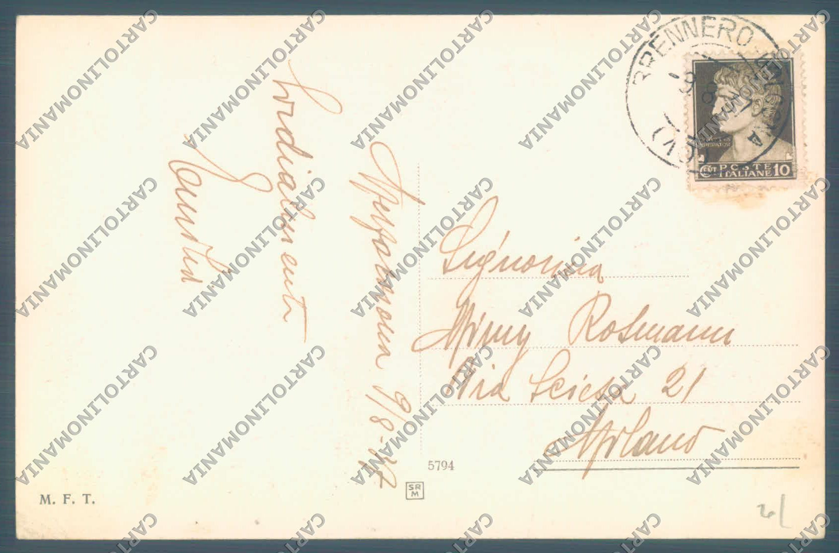 Trento Mezzocorona Castello PIEGHINE cartolina ZC5453 – retro