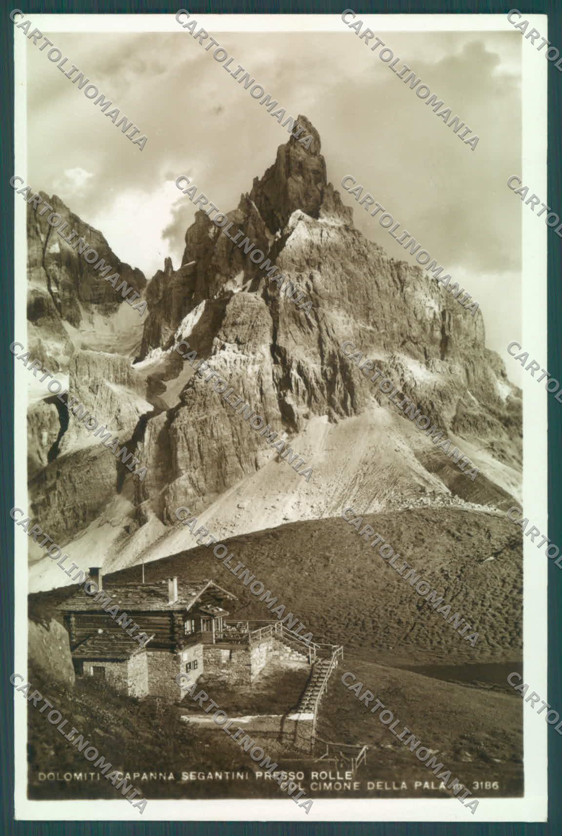 Trento Capanna Segantini Passo Rolle Cimone della Pala Foto cartolina ZC5457 – fronte