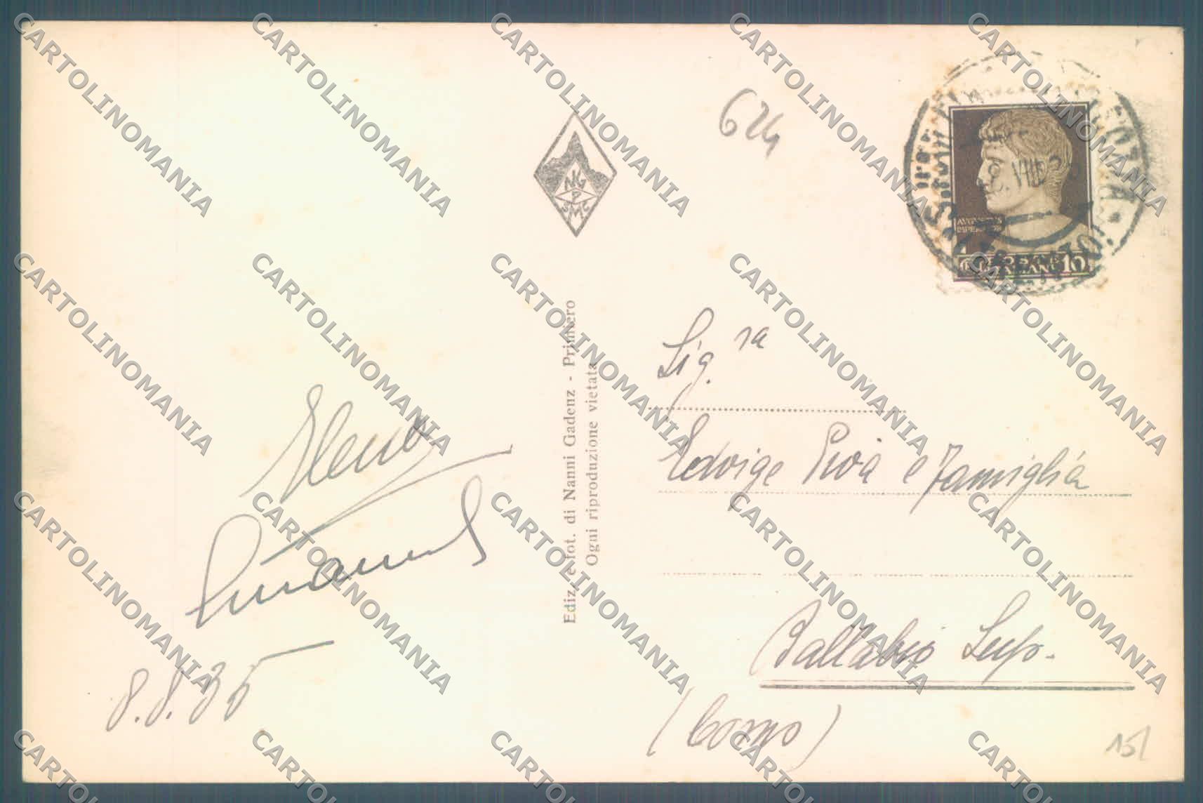 Trento San Martino di Castrozza Malga sopra Col Pala Foto cartolina ZC5460 – retro