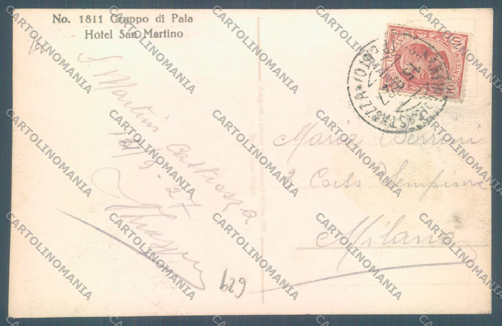 Trento San Martino di Castrozza Hotel San Martino Pala Foto cartolina ZC5464 – retro