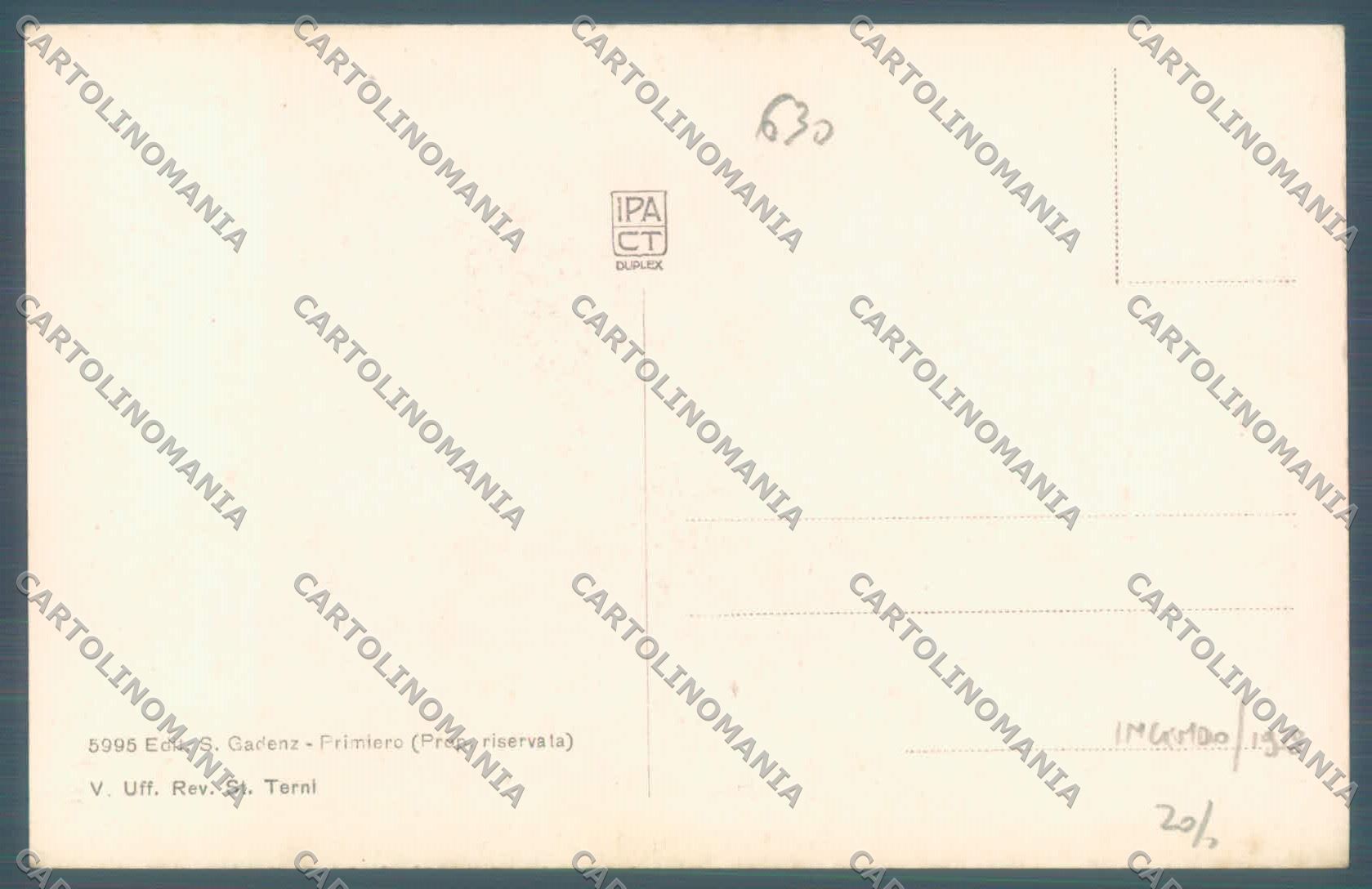 Trento Passo Rolle Incendio 1918 cartolina ZC5465 – retro