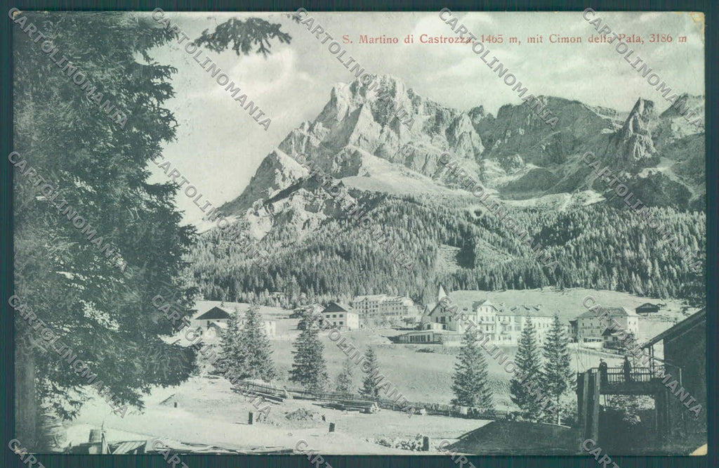 Trento San Martino di Castrozza Cimon della Pala PIEGHINA cartolina ZC5490 – fronte