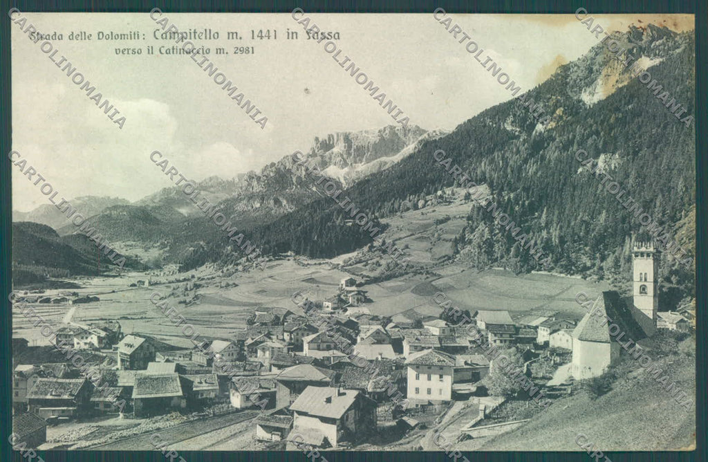Trento Campitello di Fassa Catinaccio FORO MACCHIE cartolina ZC5531 – fronte