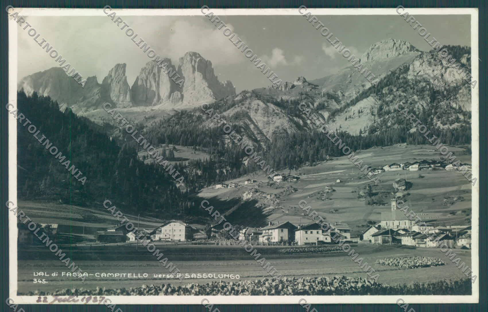 Trento Campitello di Fassa Sassolungo Foto cartolina ZC5546 – fronte