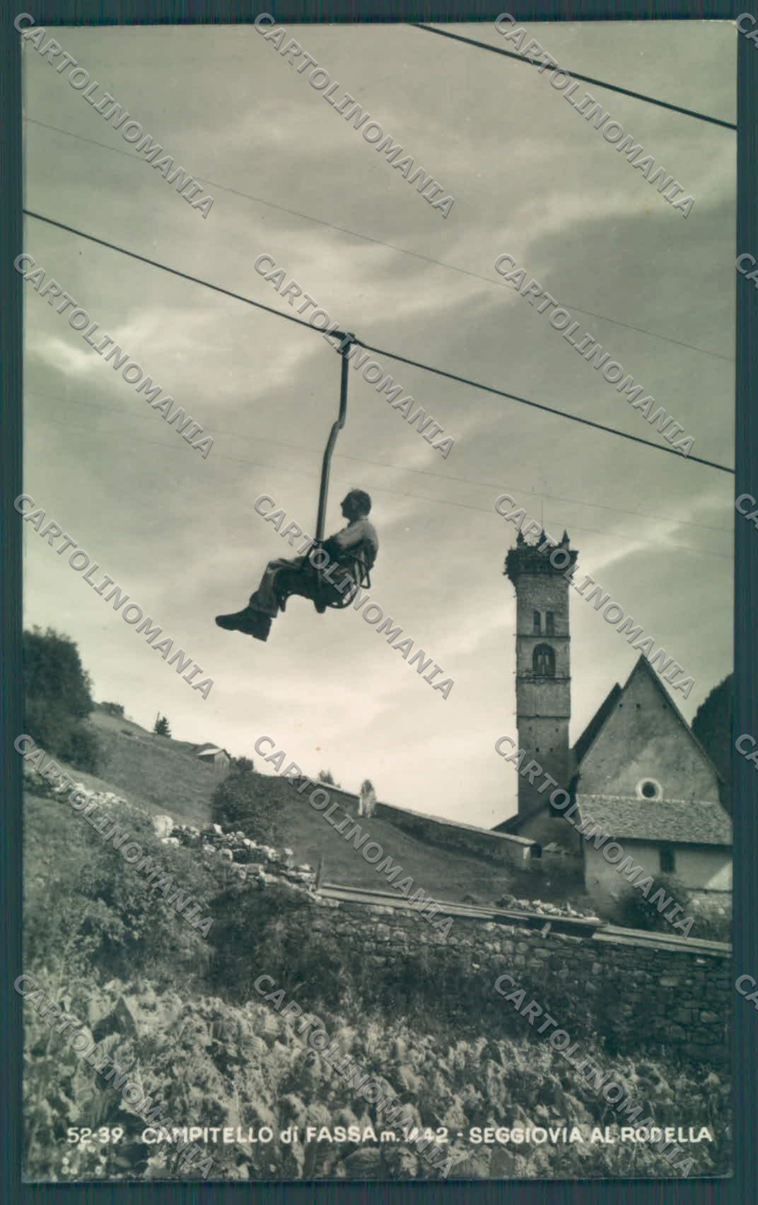 Trento Campitello di Fassa Seggiovia al Rodella Foto cartolina ZC5548 – fronte