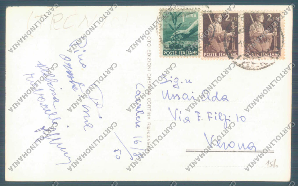 Trento Campitello di Fassa Seggiovia al Rodella Foto cartolina ZC5548 – retro