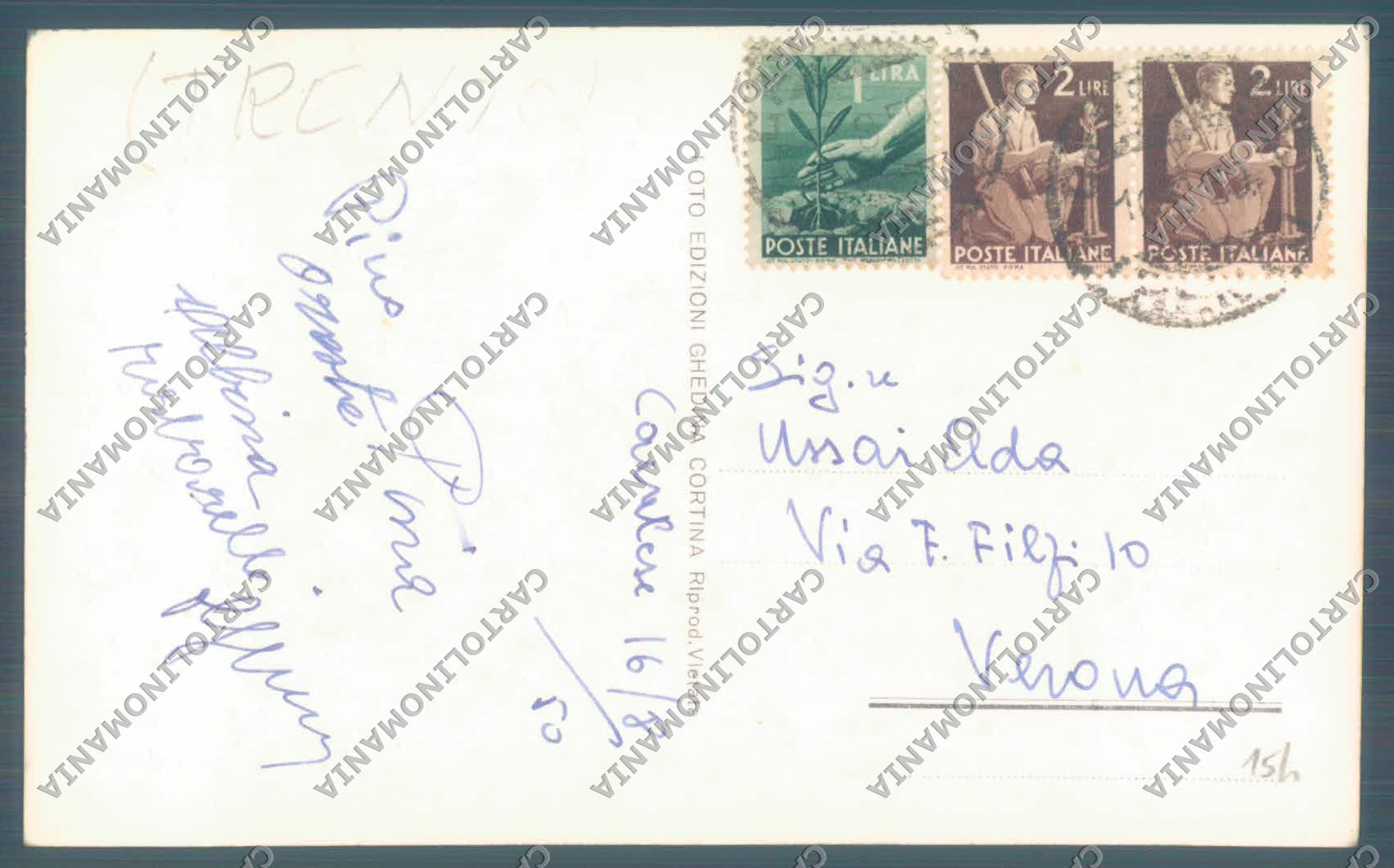 Trento Campitello di Fassa Seggiovia al Rodella Foto cartolina ZC5548 – retro