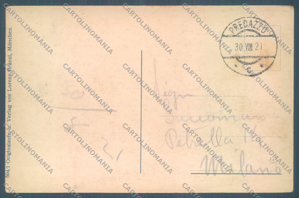 Trento Canazei Val di Fassa Passo Pordoi cartolina ZC5571 – retro