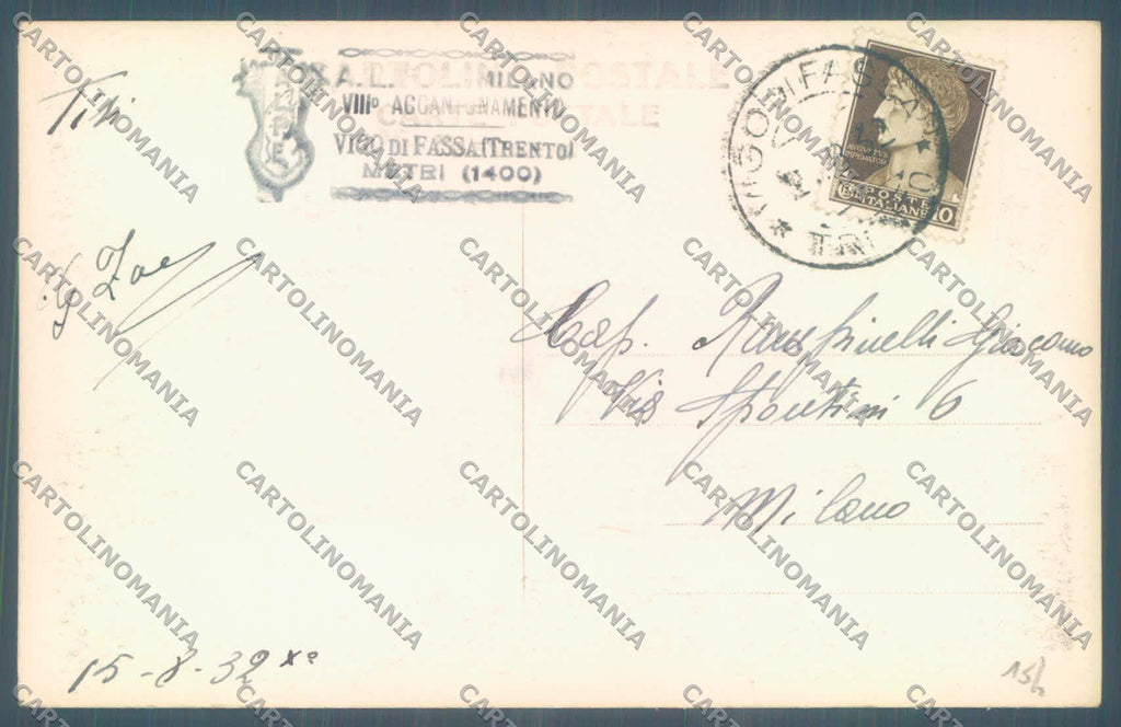 Trento Vigo di Fassa Latemar Foto cartolina ZC5595 – retro