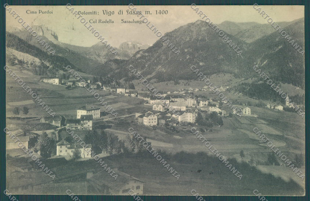 Trento Vigo di Fassa Pordoi Col Rodella Sassolugo cartolina ZC5606 – fronte