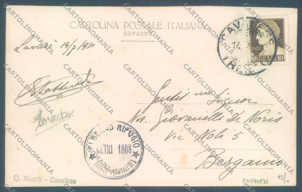 Trento Cavalese Foto cartolina ZC5642 – retro