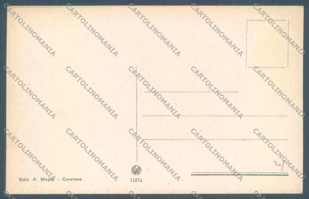 Trento Predazzo Val di Fiemme Cimon della Pala cartolina ZC5692 – retro