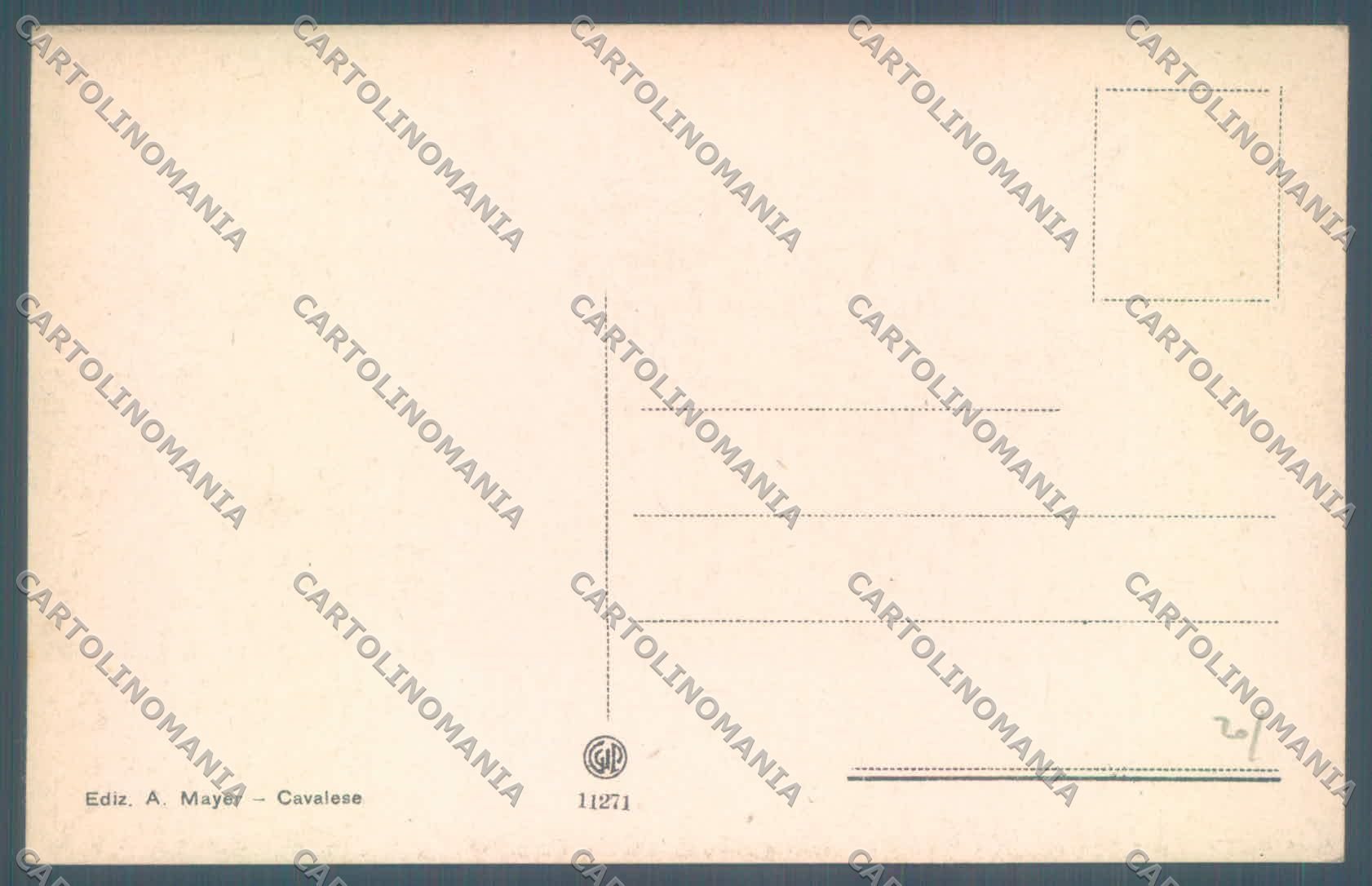 Trento Predazzo Val di Fiemme Cimon della Pala cartolina ZC5692 – retro