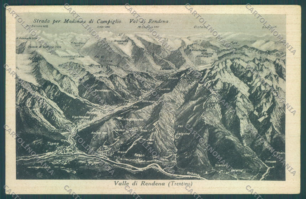 Trento Rendena Valle di Mappa STRAPPINO PIEGA cartolina ZC5702 – fronte